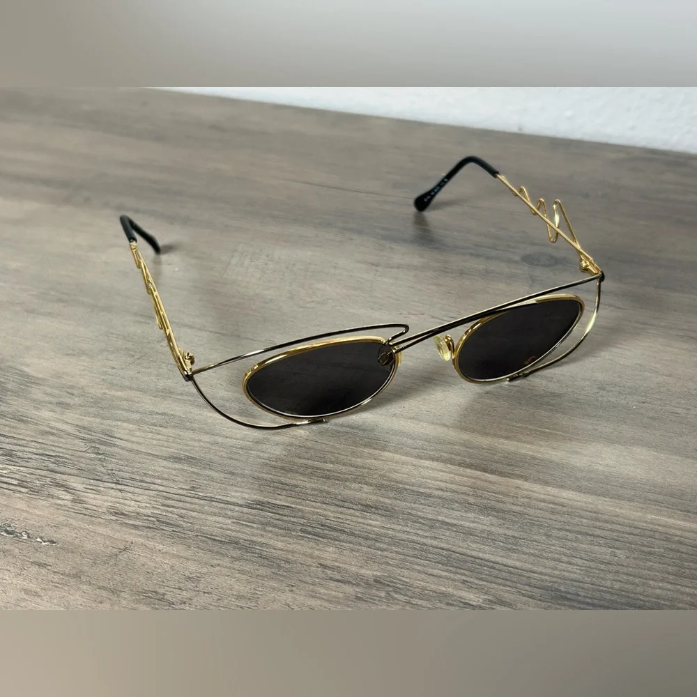 NEOSTYLE JET 252 CRAZY 90'S LADIES SUNGLASSES UNIQUE GOLD WIRE DESIGNER FRAMES - Picture 5 of 9